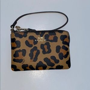 Coach leopard wristlet